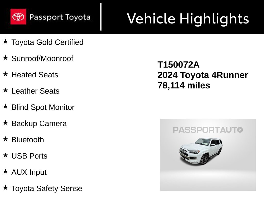 Certified 2024 Toyota 4Runner Limited AWD/4WD image 8