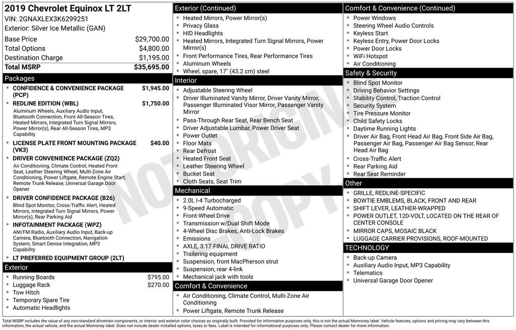 Used 2019 Chevrolet Equinox LT FWD image 36