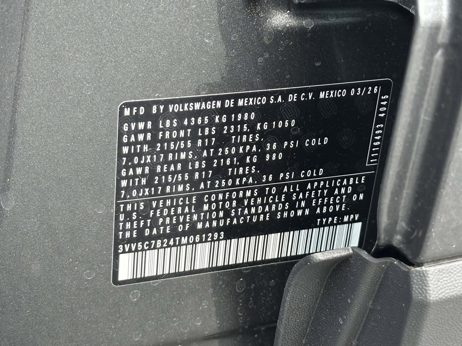 New 2026 Volkswagen Taos S FWD image 16