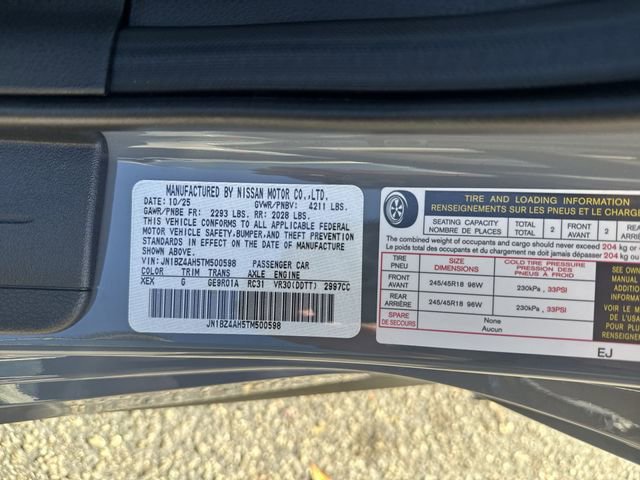 New 2026 Nissan Z Sport w/ Floor Mat Package image 33