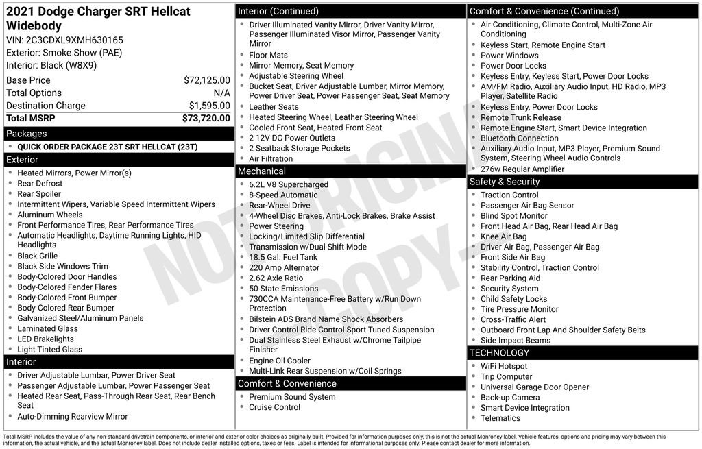 Used 2021 Dodge Charger SRT Hellcat image 15