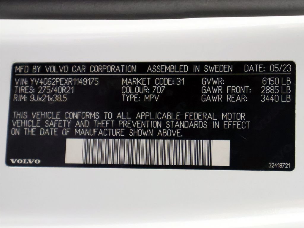 Used 2024 Volvo XC90 B6 Plus w/ Protection Package Premier AWD/4WD image 59