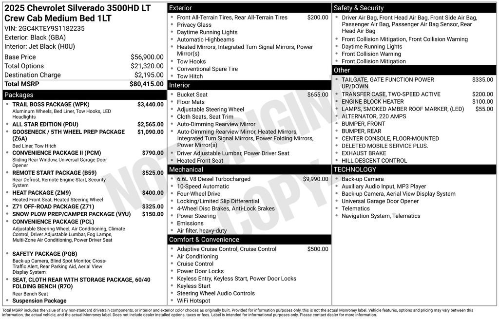 Used 2025 Chevrolet Silverado 3500 LT w/ Trail Boss Package AWD/4WD image 27