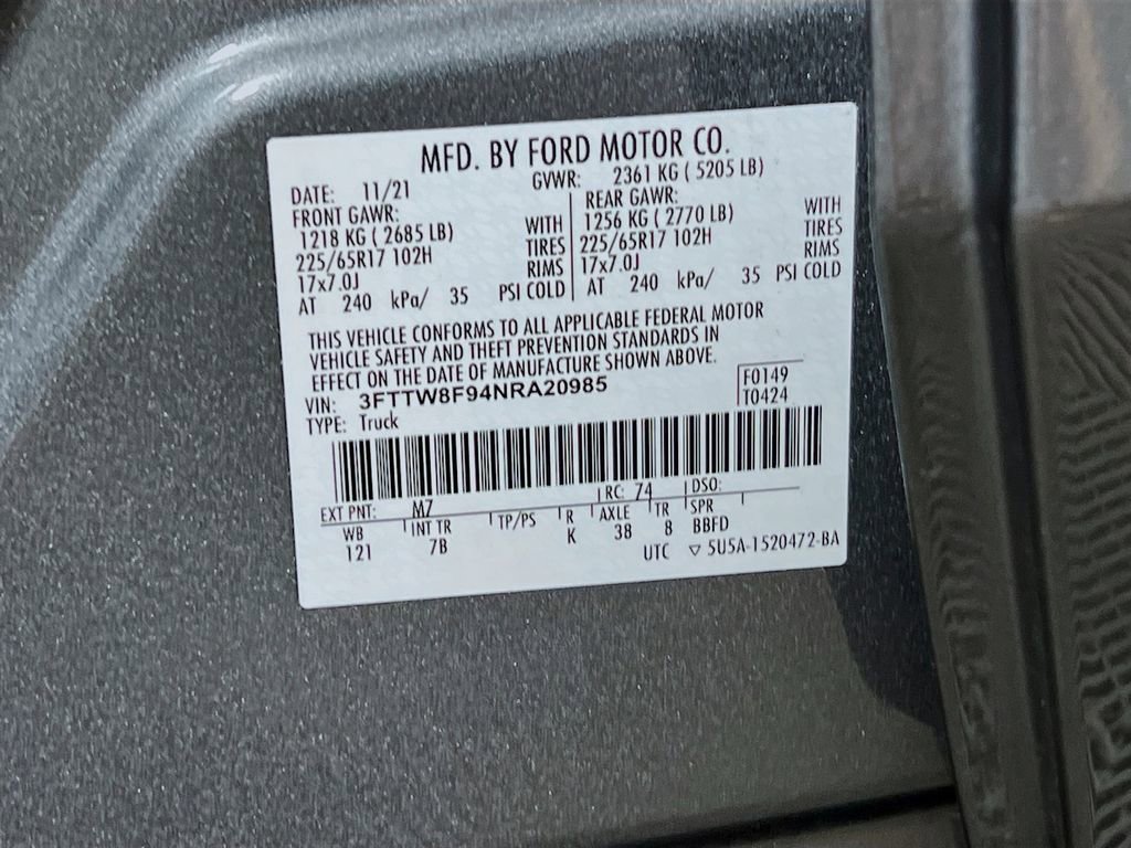 Certified 2022 Ford Maverick XLT w/ Equipment Group 300A Standard image 33