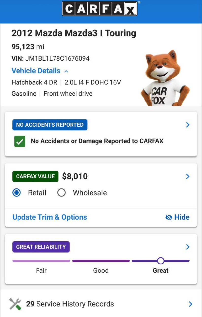 Used 2012 MAZDA MAZDA3 i Touring FWD image 14