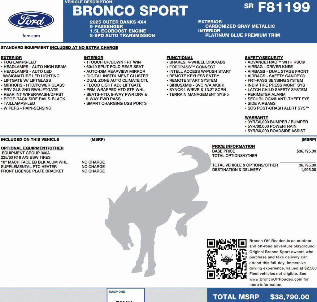 New 2025 Ford Bronco Sport Outer Banks image 2