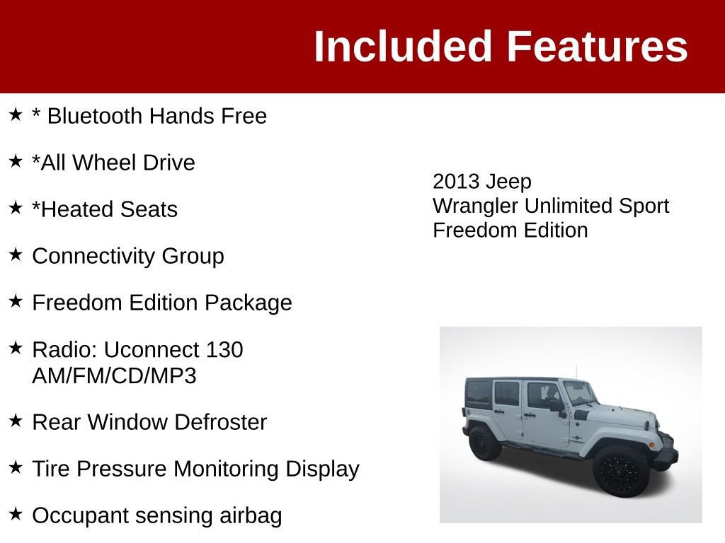 Used 2013 Jeep Wrangler Unlimited Sport AWD/4WD image 3