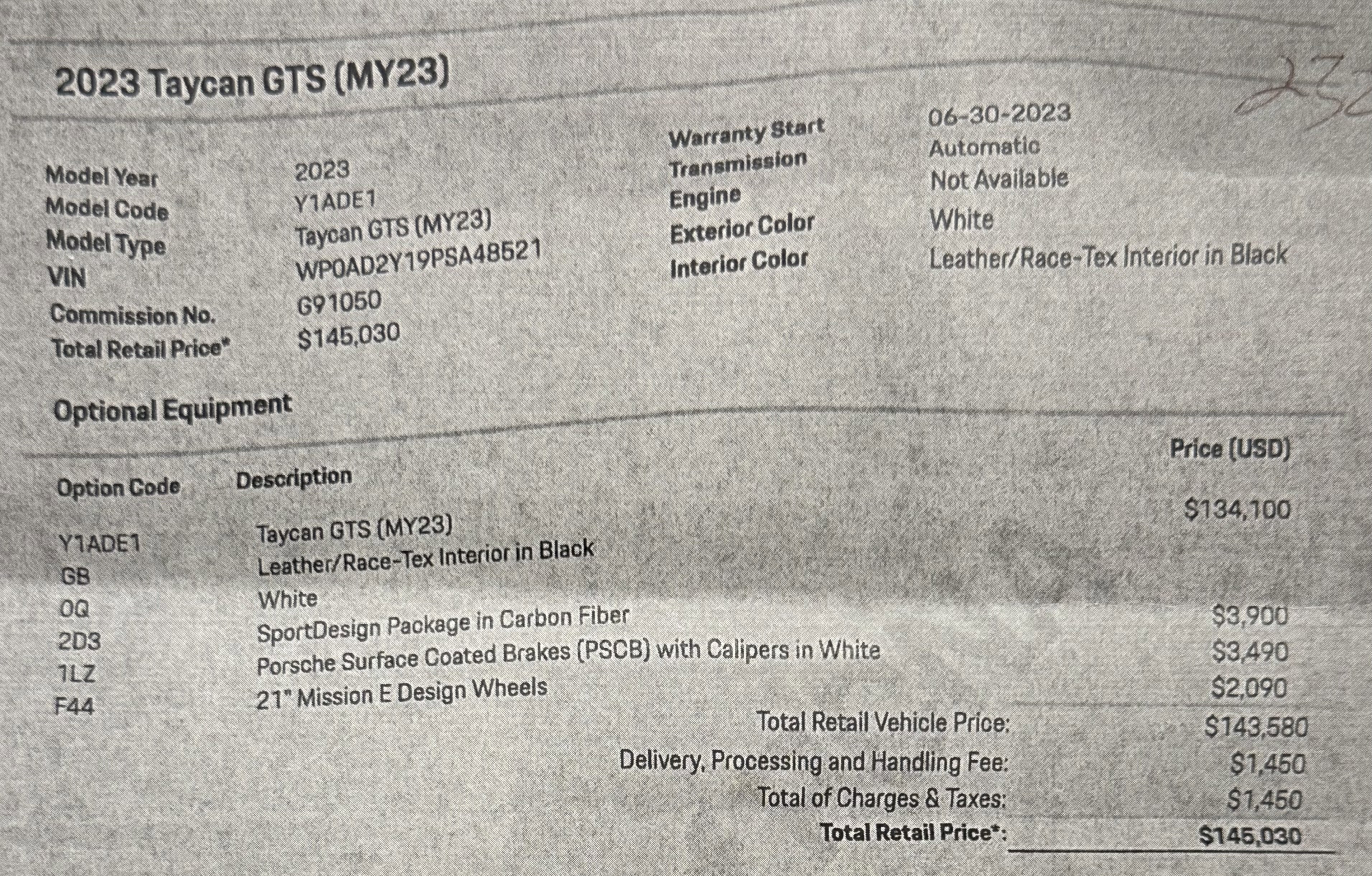 Used 2023 Porsche Taycan GTS image 2