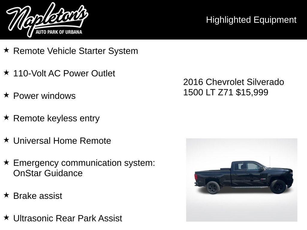 Used 2016 Chevrolet Silverado 1500 LT w/ Midnight Edition AWD/4WD image 3