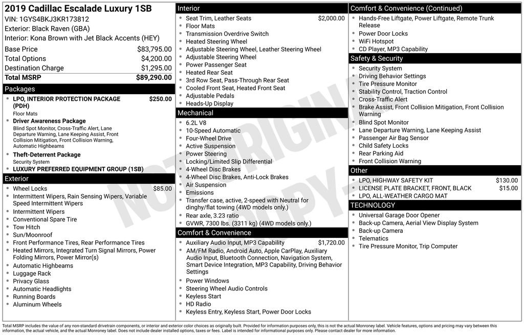 Used 2019 Cadillac Escalade Luxury image 35