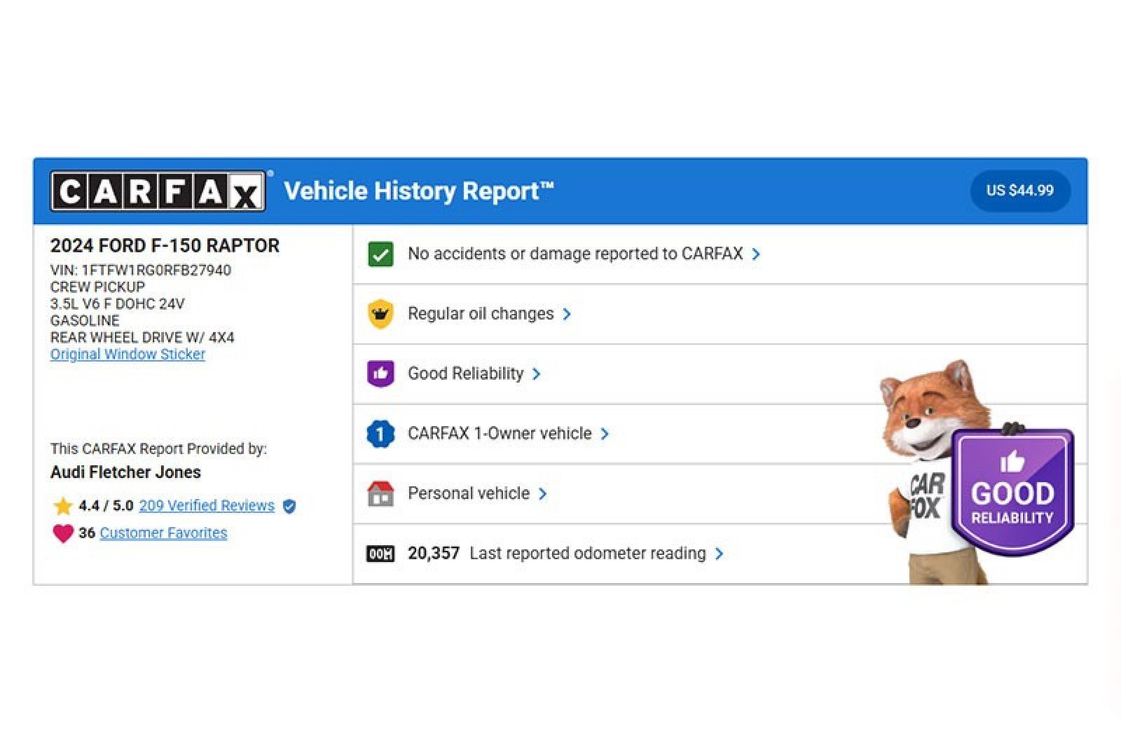 Used 2024 Ford F150 Raptor image 2