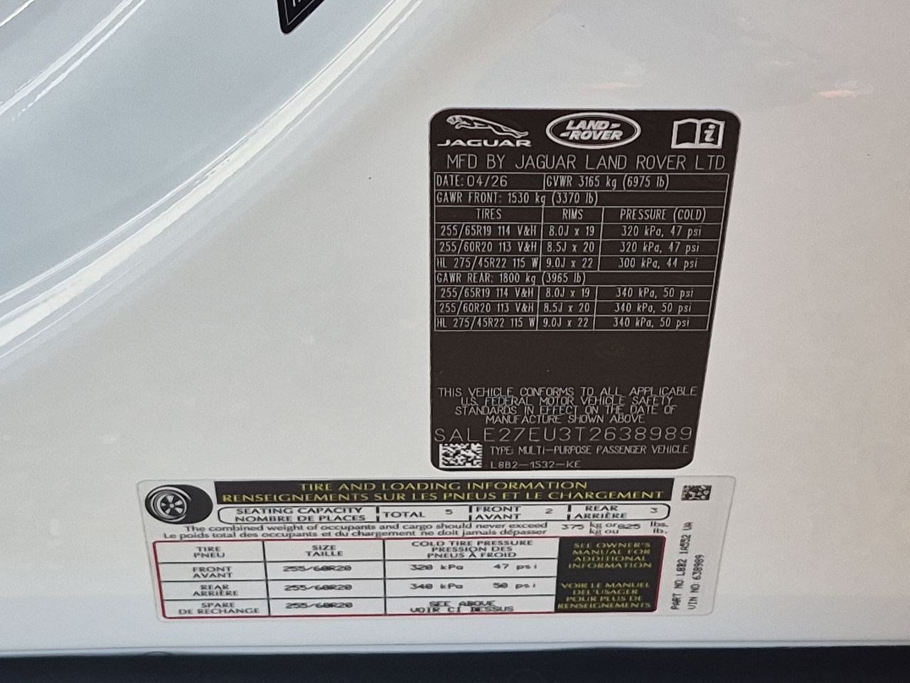 New 2026 Land Rover Defender 110 X-Dynamic SE AWD/4WD image 29