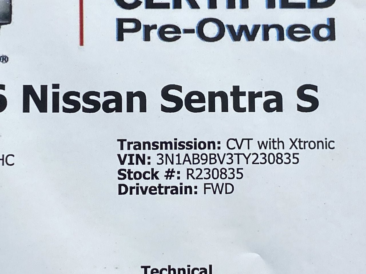 Certified 2026 Nissan Sentra S w/ Floor Mat Package FWD image 35