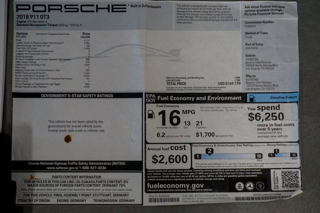 Used 2018 Porsche 911 GT3 image 94