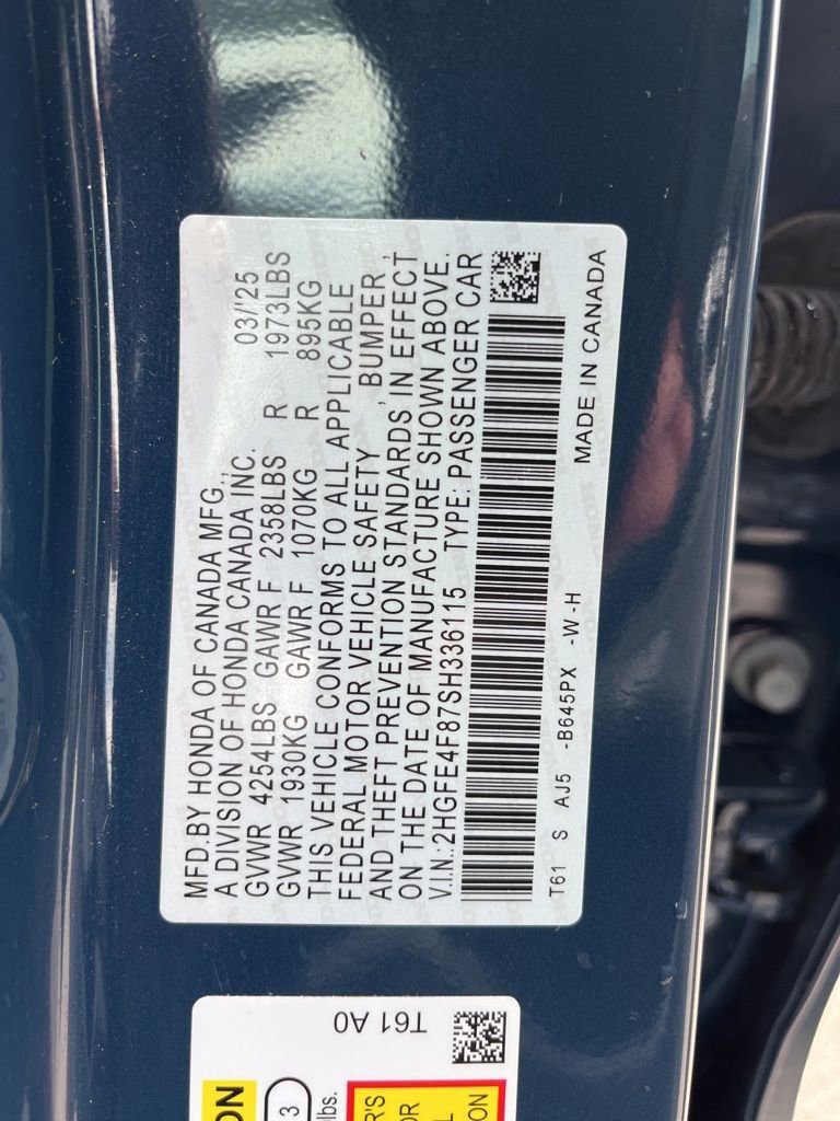 Certified 2025 Honda Civic Sport image 12
