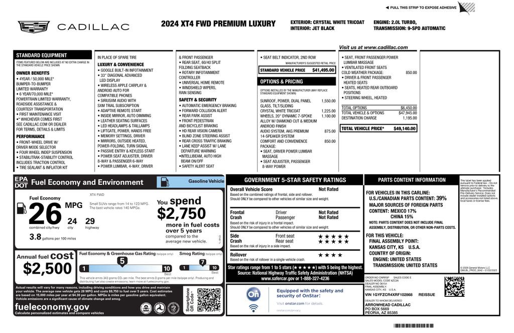 Used 2024 Cadillac XT4 Premium Luxury image 7