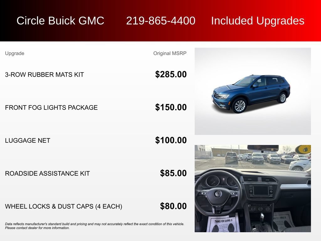 Used 2018 Volkswagen Tiguan S w/ Front Fog Lights Package FWD image 3