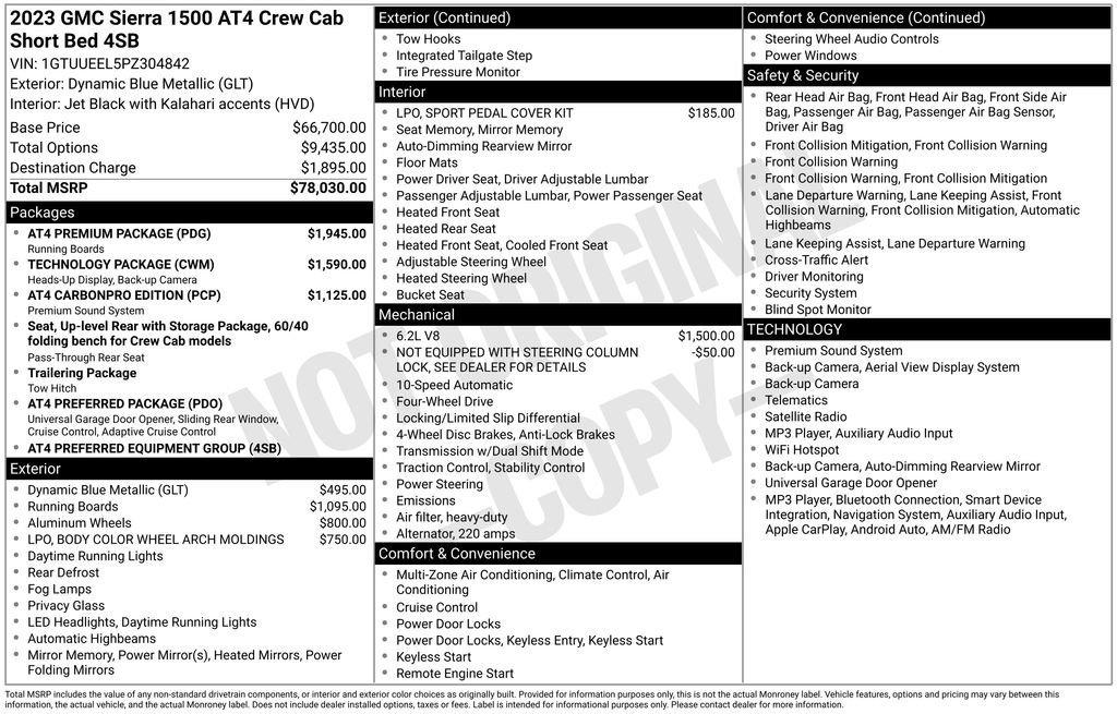 Used 2023 GMC Sierra 1500 AT4 w/ AT4 Premium Package AWD/4WD image 5