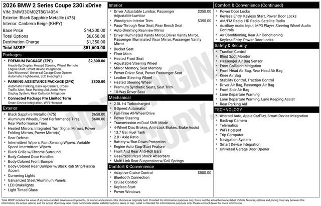 New 2026 BMW 230i xDrive Coupe w/ Premium Package image 4