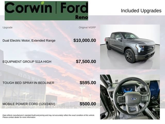 Used 2023 Ford F150 Lightning Lariat w/ Equipment Group 511A High AWD/4WD image 3