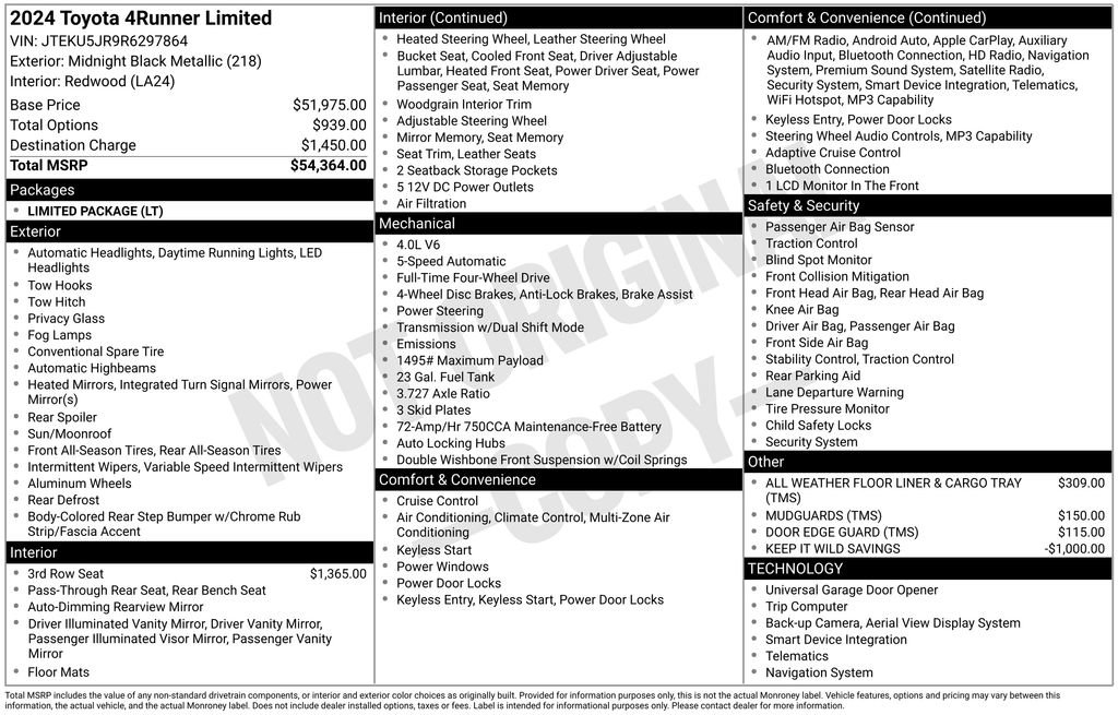 Used 2024 Toyota 4Runner Limited AWD/4WD image 6
