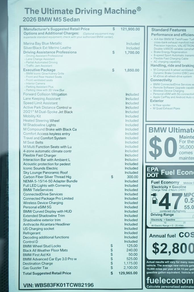 New 2026 BMW M5 w/ Executive Package image 10