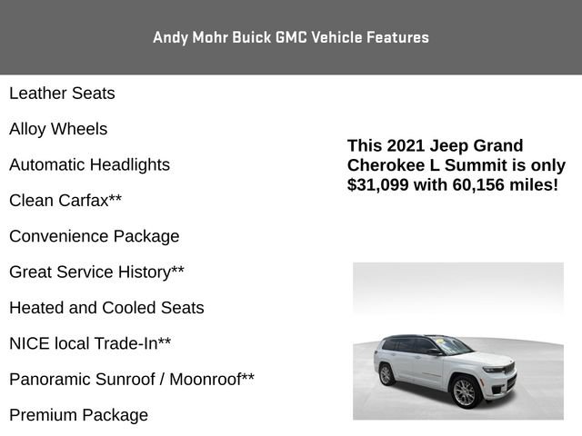 Used 2021 Jeep Grand Cherokee L Summit w/ Luxury Tech Group V AWD/4WD image 8