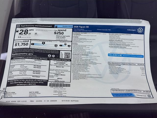 New 2026 Volkswagen Tiguan SE image 19