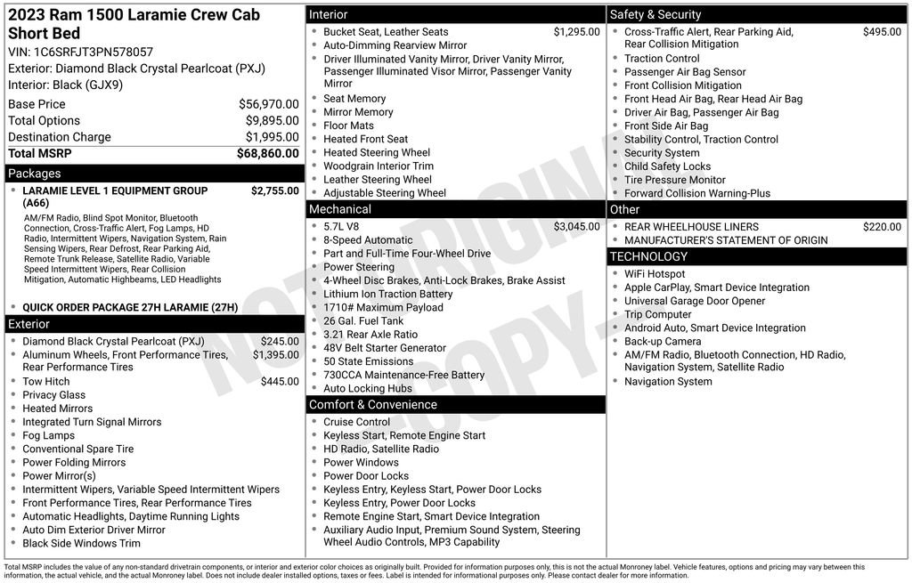 Used 2023 RAM 1500 Laramie AWD/4WD image 3