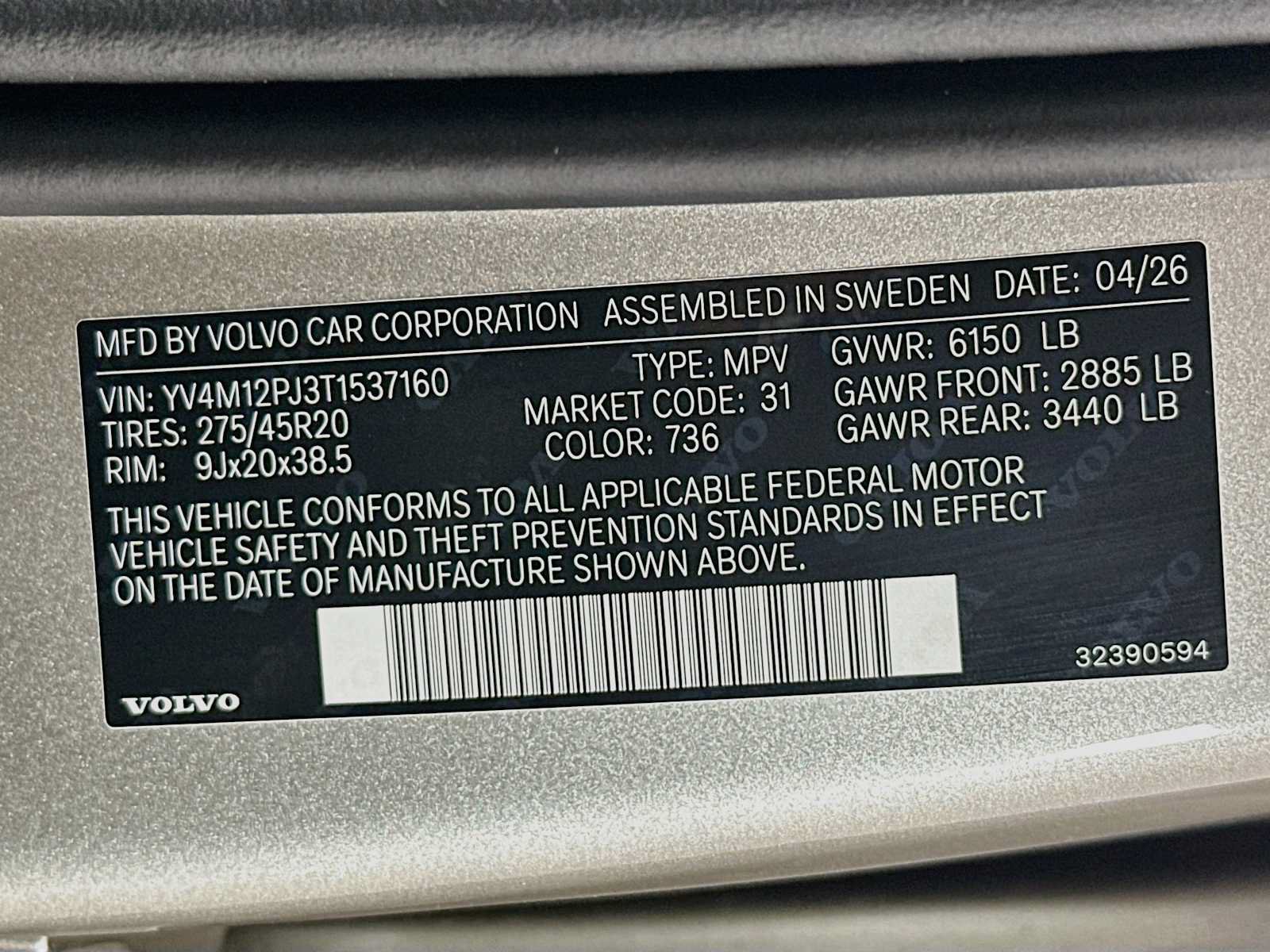New 2026 Volvo XC90 B5 Core AWD/4WD image 31