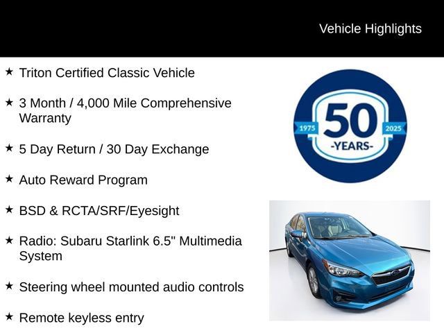 Used 2017 Subaru Impreza 2.0i Premium w/ BSD & Rcta/SRF/Eyesight image 5