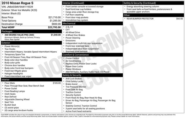 Used 2010 Nissan Rogue S w/ 360 Degree Value Pkg AWD/4WD image 26