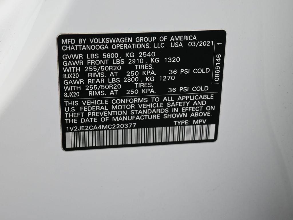 Used 2021 Volkswagen Atlas Cross Sport SE w/ Panoramic Sunroof Package image 20