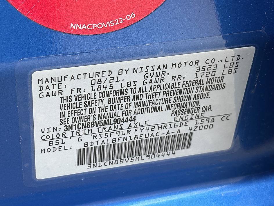 Used 2021 Nissan Versa S FWD image 24