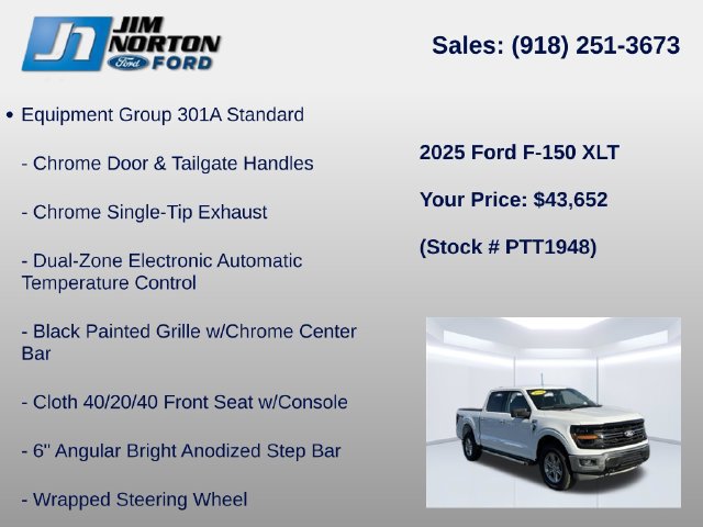 Used 2025 Ford F150 XLT w/ Equipment Group 301A Standard AWD/4WD image 8