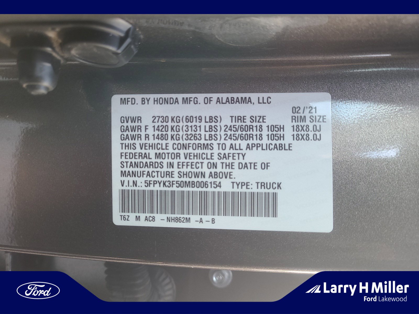 Used 2021 Honda Ridgeline RTL image 25