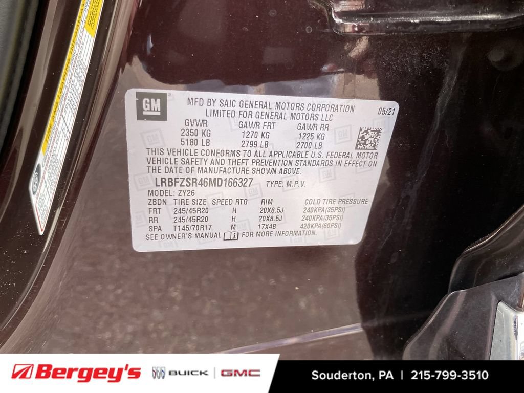 Certified 2021 Buick Envision Avenir w/ Technology Package II AWD/4WD image 38