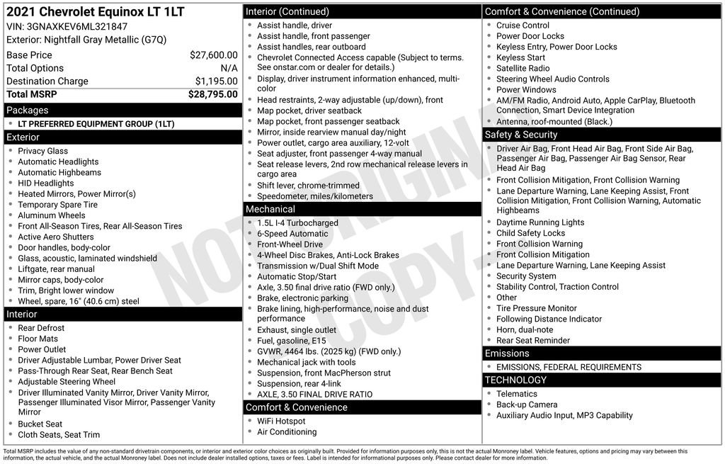 Used 2021 Chevrolet Equinox LT image 6