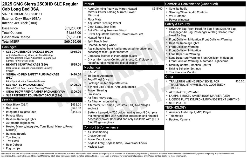 New 2025 GMC Sierra 2500 SLE w/ SLE Convenience Package AWD/4WD image 25