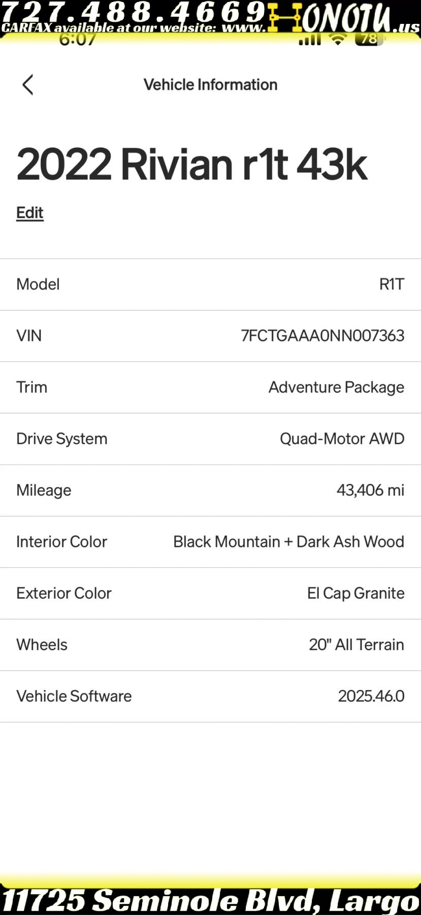 Used 2022 Rivian R1T Adventure image 2