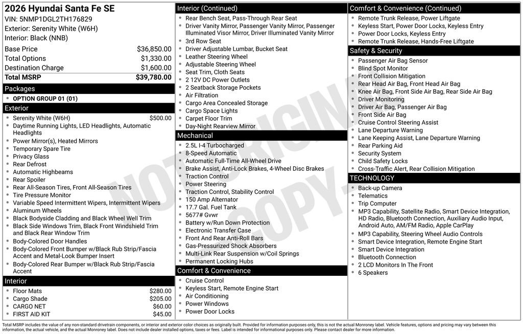 New 2026 Hyundai Santa Fe SE AWD/4WD image 27