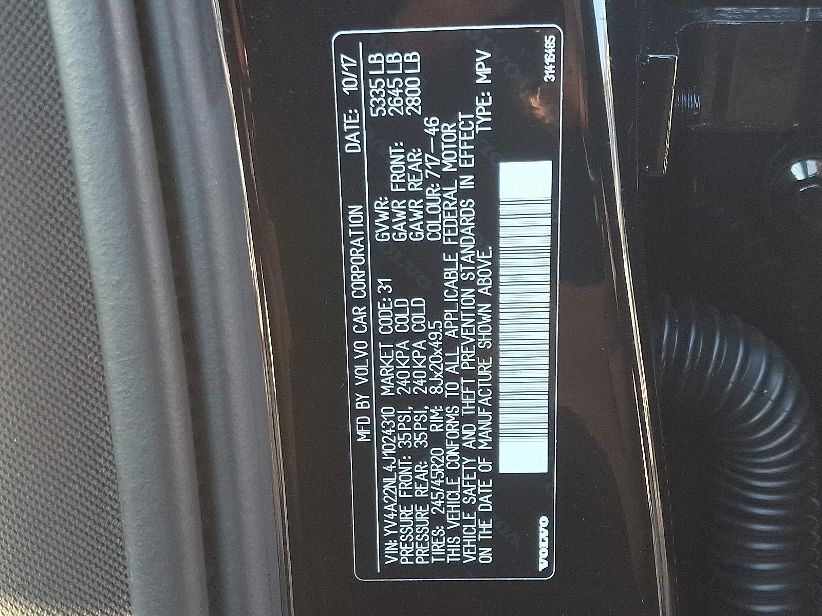 Used 2018 Volvo V90 T6 Cross Country w/ Protection Package Premier image 26