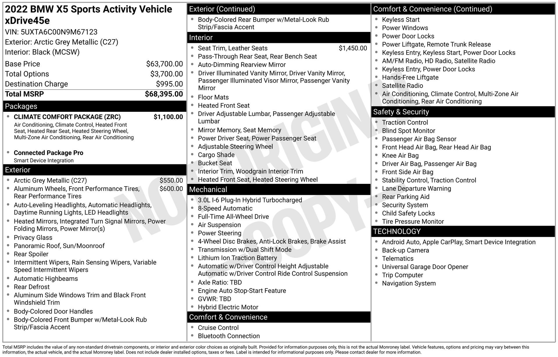 Used 2022 BMW X5 xDrive45e w/ Climate Comfort Package image 60