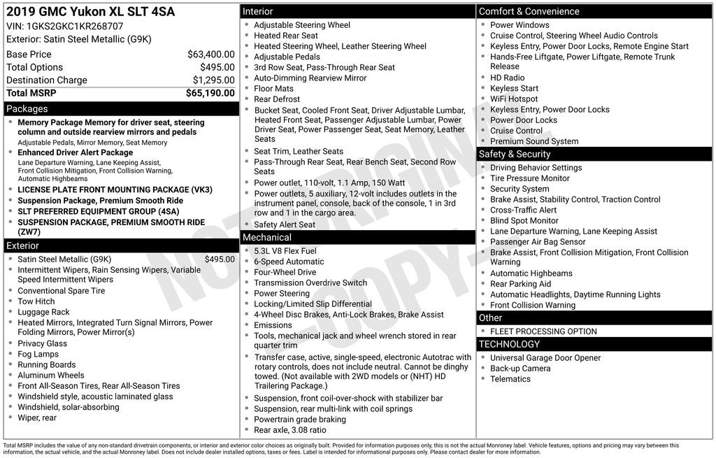 Used 2019 GMC Yukon XL SLT image 6