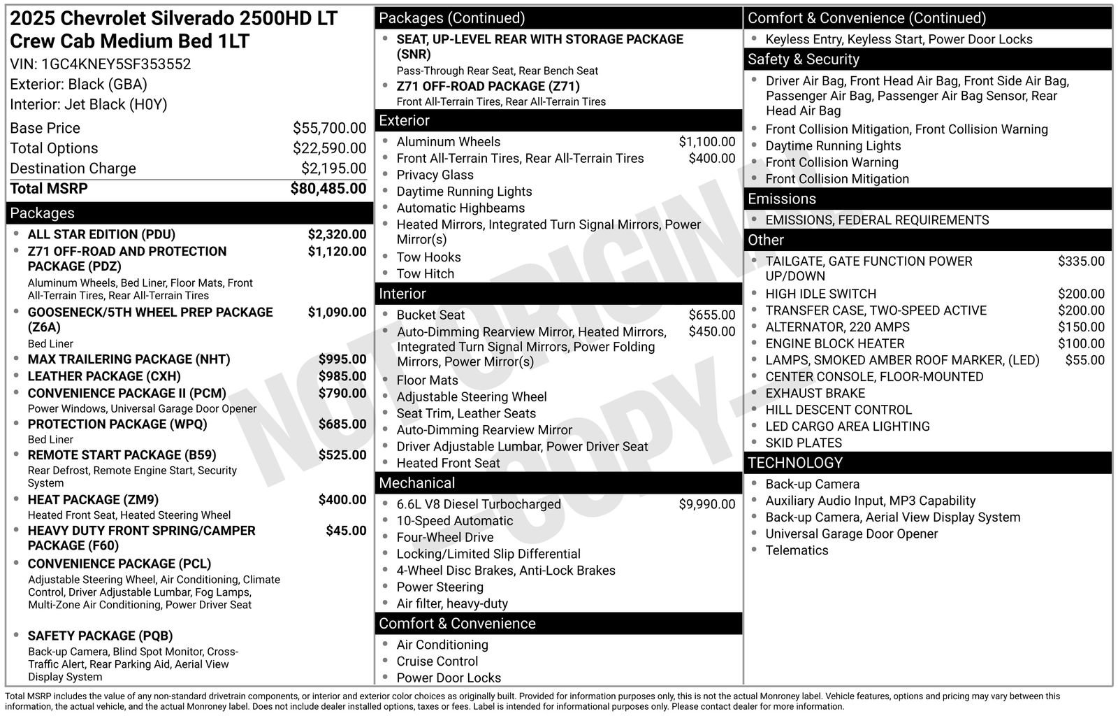 New 2025 Chevrolet Silverado 2500 LT w/ All Star Edition image 4