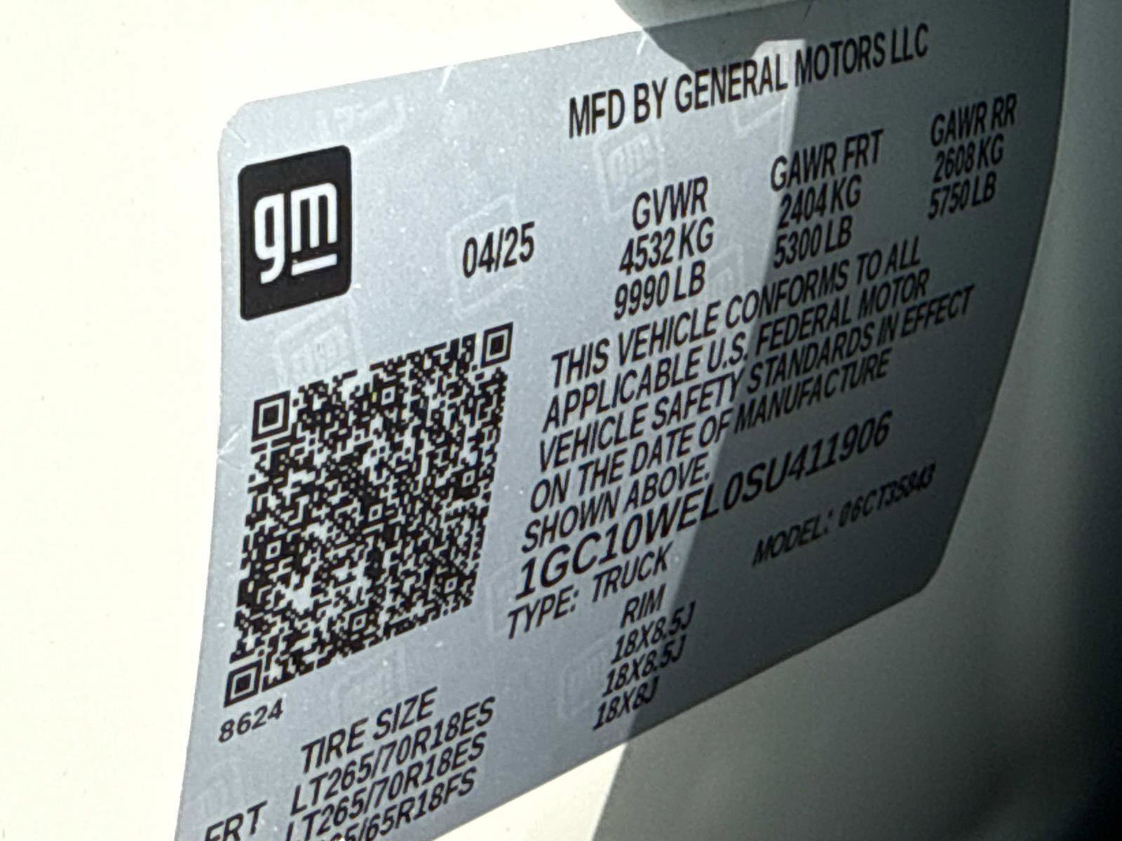 New 2025 Chevrolet Silverado EV W/T image 20