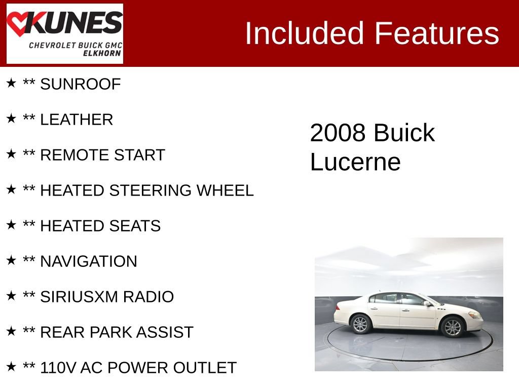 Used 2008 Buick Lucerne CXL w/ Ultra Confidence Package FWD image 2