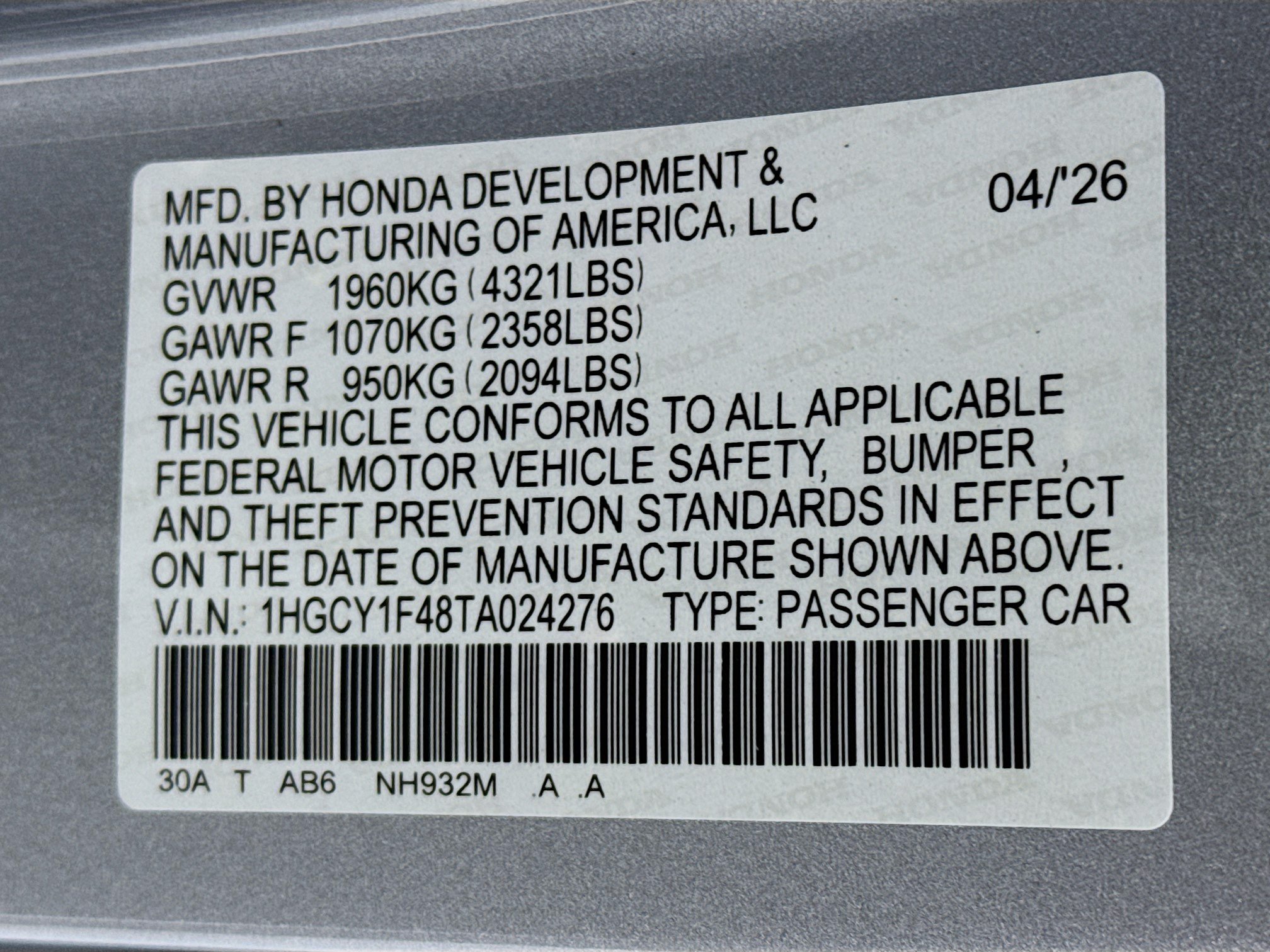 New 2026 Honda Accord SE image 31