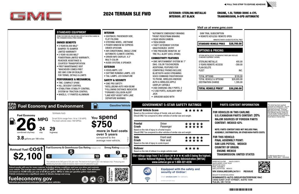 Used 2024 GMC Terrain SLE image 3