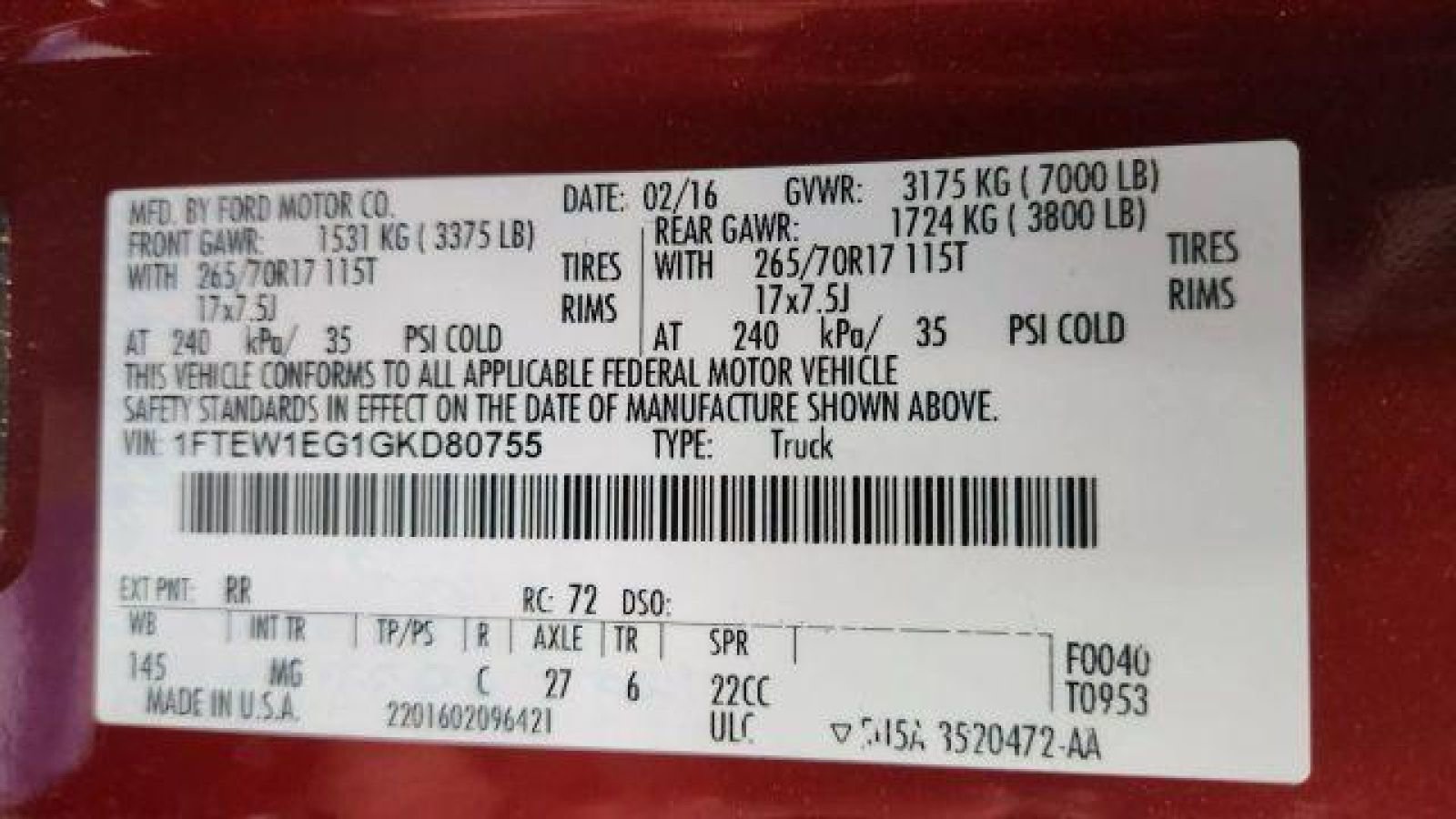 Used 2016 Ford F150 XLT AWD/4WD image 36